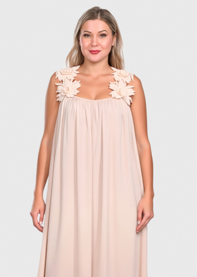 Yaralla beige long backless dress