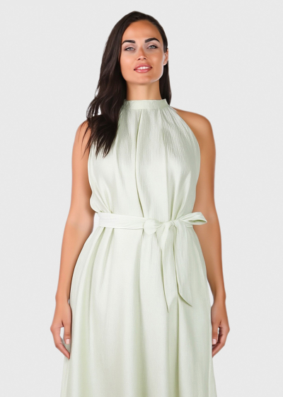 Yasu light green tie waist dress