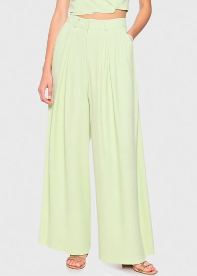Valeria green wide leg pants