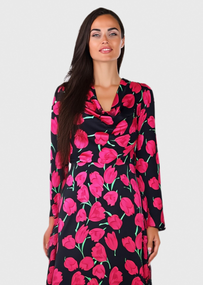 Vika long printed dress