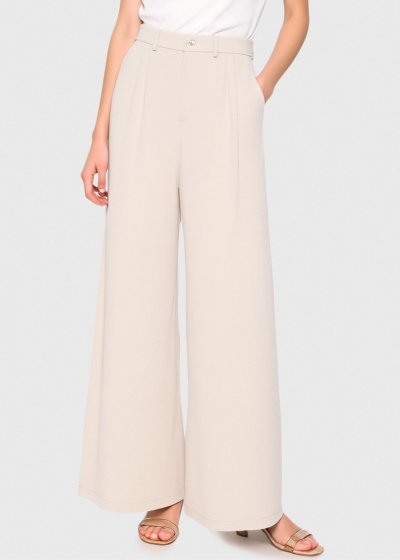 Dorlisa beige wide leg pants
