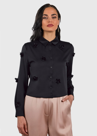 Viktoriia черная женская блузка