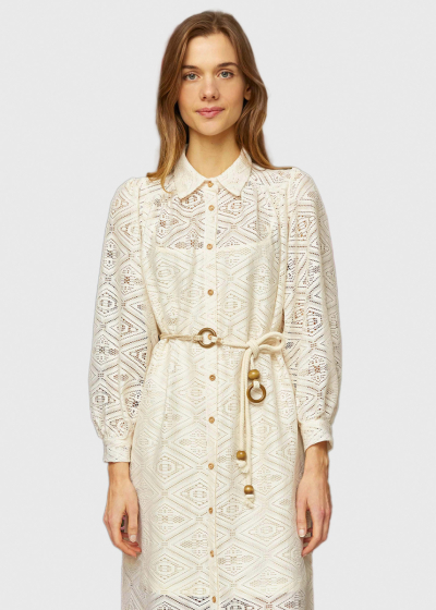 Tala beige buttoned dress