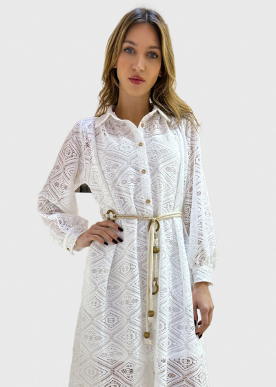 Tala white buttoned dress