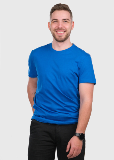 Aurelio blue men's t-shirt
