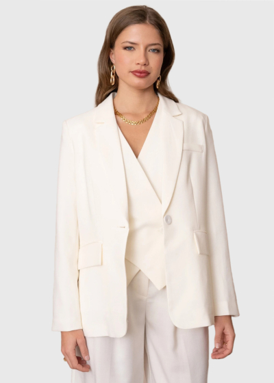 Elysia white women's blazer