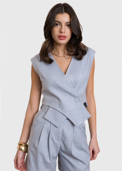 Eleonora light blue women's vest