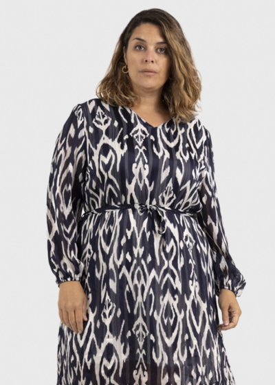 Tess Plus Size short patterned dress 