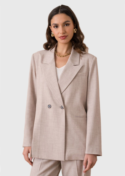 Anoush beige blazer with buttons