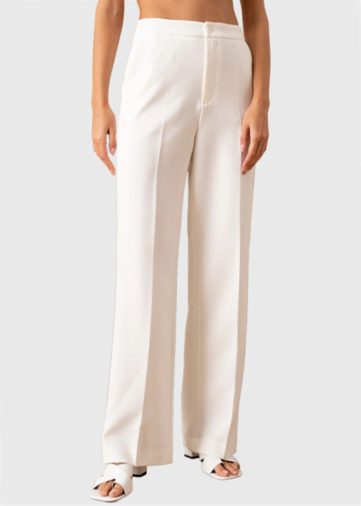 Adel white women's high-rise pants