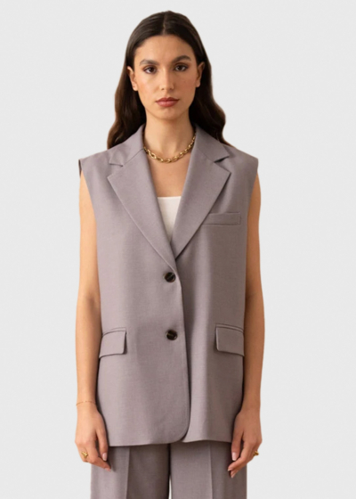 Audrey grey oversized vest