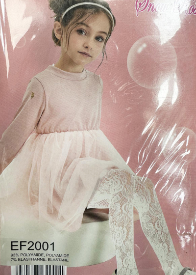 Torresa baltas zeķubikses ar ziedu rakstu 