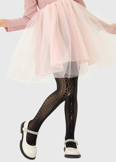 Aitana baltas zeķubikses ar ziedu rakstu 