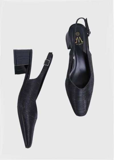 Ayten black thick heeled sandals