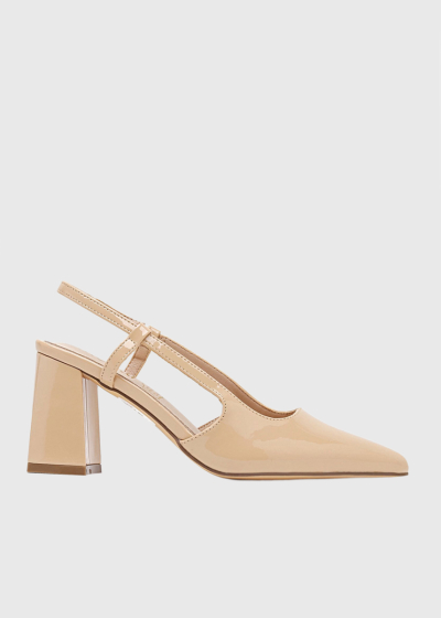Ruana beige thick heeled shoes