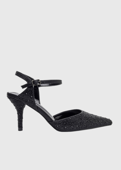 Renesmee black shoes with rhinestones