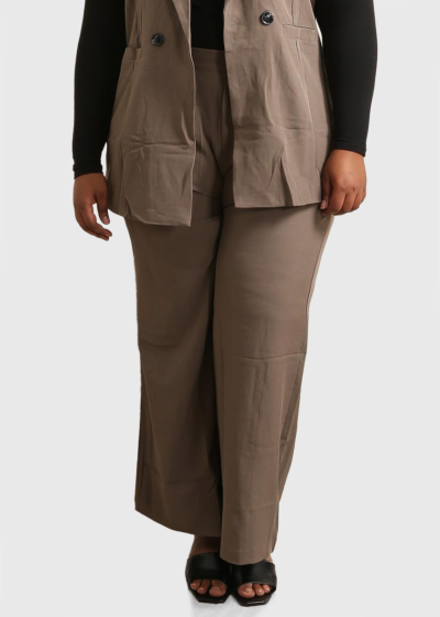 Tefia Plus Size brown pants