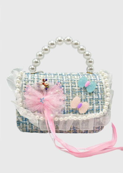 Zeynep light blue bag with applique