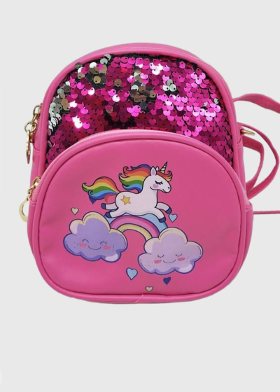 Altina rozā mugursoma ar rakstu