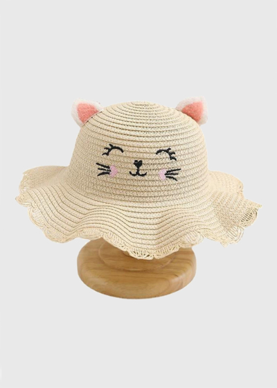 Aira straw hat with print