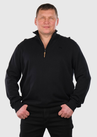 Manlio Plus Size black men's zipped sweater