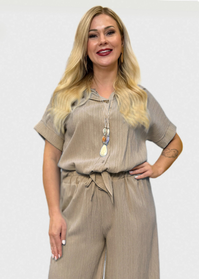 Harper beige women's suit