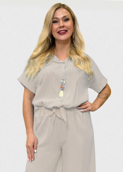 Harper light beige women's suit