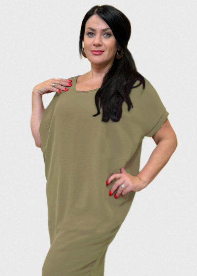 Charlotte khaki dress