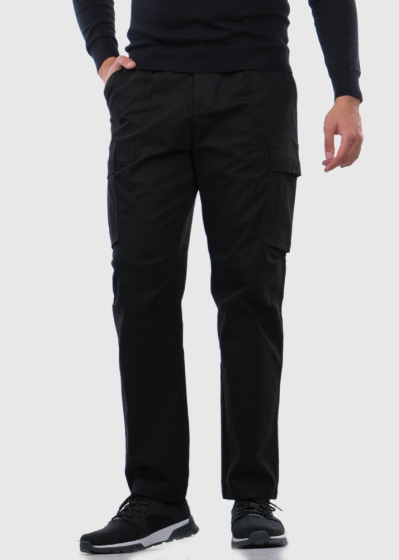 Leoluca black men's pants with pockets