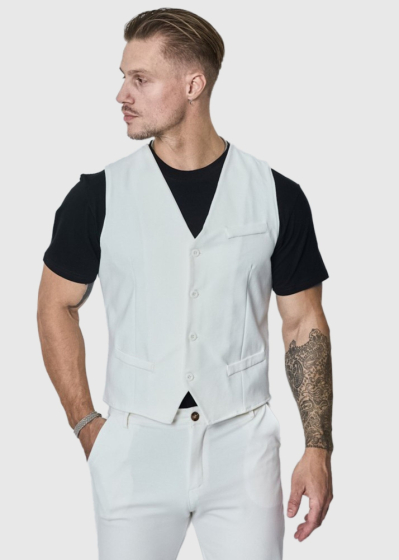 Lelio white men's vest