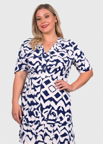 Tess Plus Size printed dress