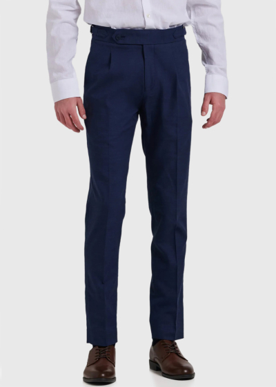 Timur dark blue mens classic pants
