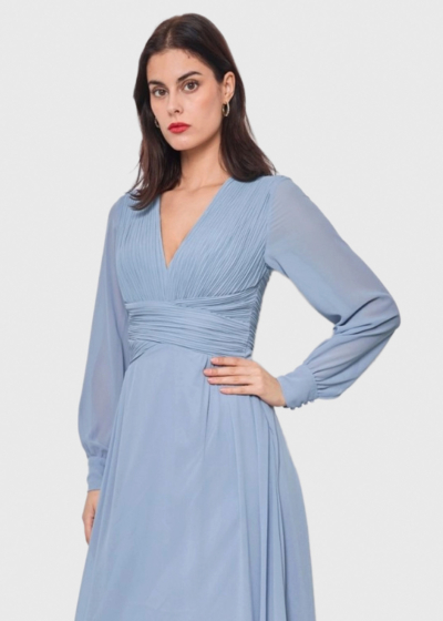 Stasis light blue long evening dress