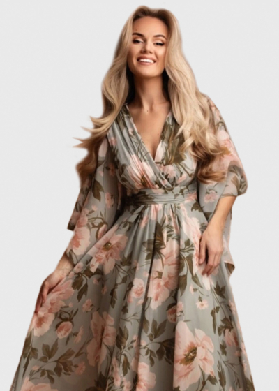 Shiri gara vakarkleita ar ziedu rakstu 