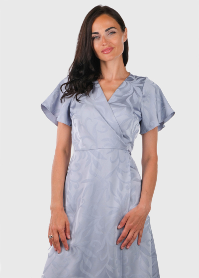 Tiana голубое вечернее платье с запахом