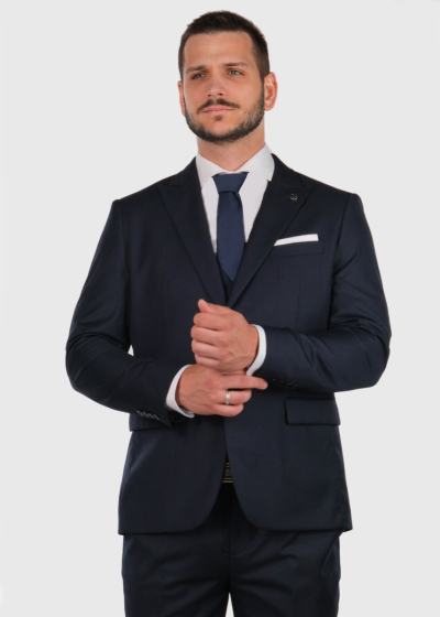 Teemu dark blue Slim Fit men's suit
