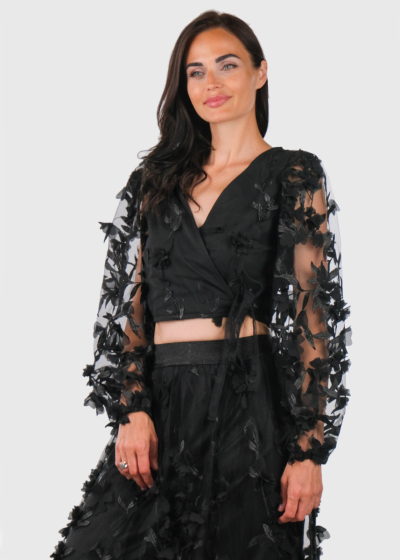 Sandira черная женская блузка 