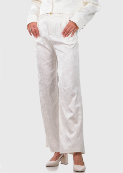 Sandina white pants with pattern