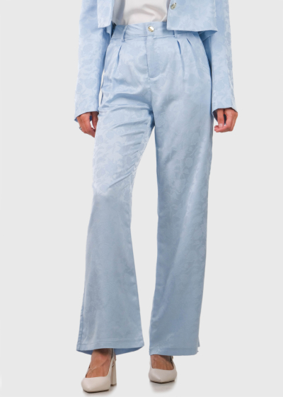 Sandina light blue pants with pattern