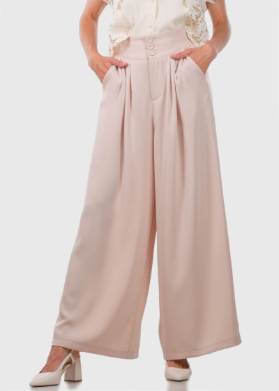 Saya beige wide leg pants