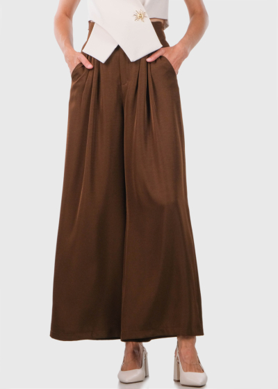 Saya brown wide leg pants