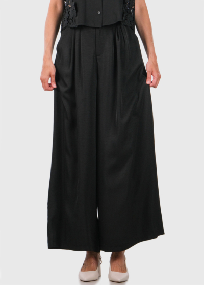 Saya black wide leg pants