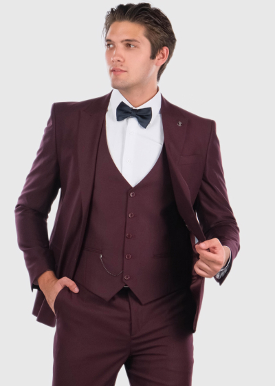 Teemu bordo Slim Fit men's suit