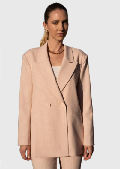 Anoush light pink blazer with buttons