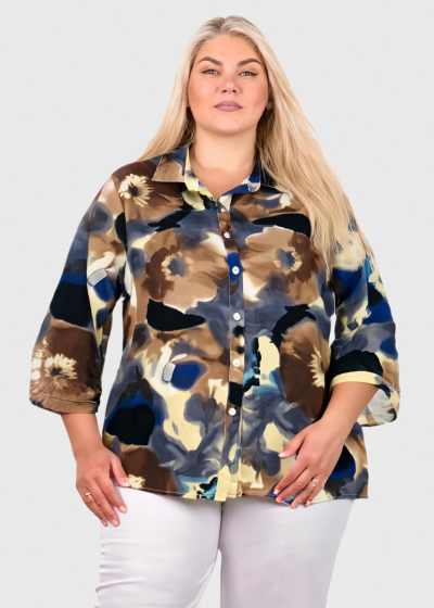 Serefina Plus Size buttoned blouse