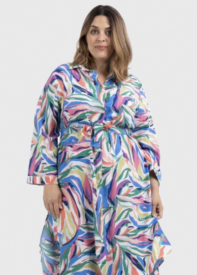 Sania Plus Size buttoned dress