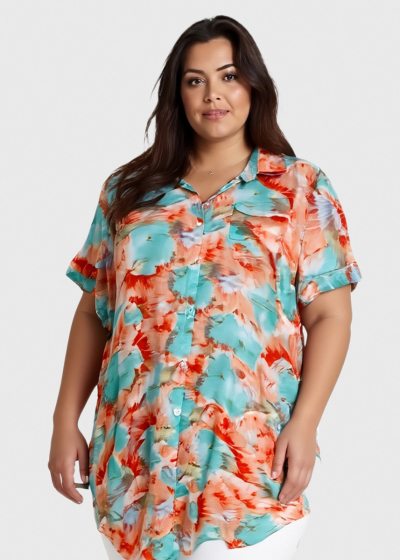 Selena Plus Size printed tunic