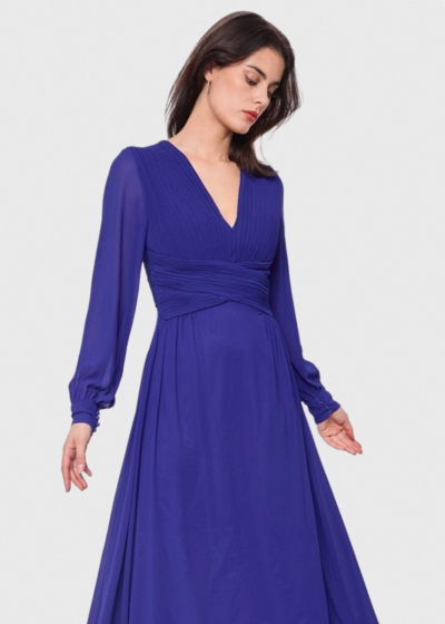 Stasis blue long evening dress