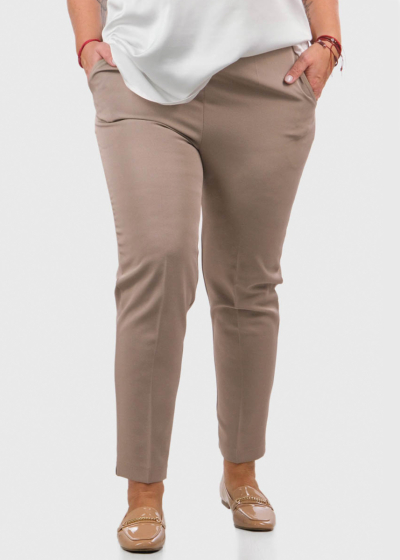 Julieta Plus Size beige women's pants