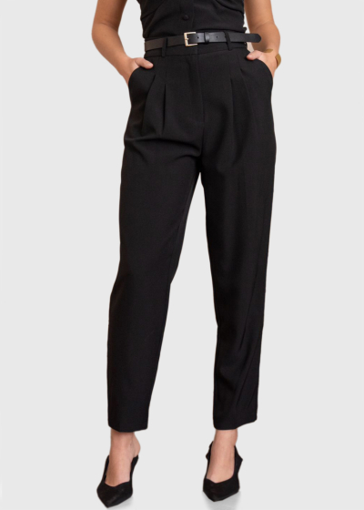 Tarana black high-rise pants